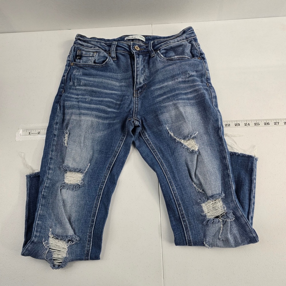 KanCan Exclusively For Maurices Distressed‎ Frayed Hem Skinny Jeans
